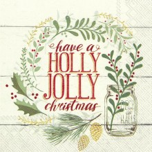 Салфетки 20бр Holly Jolly Christmas